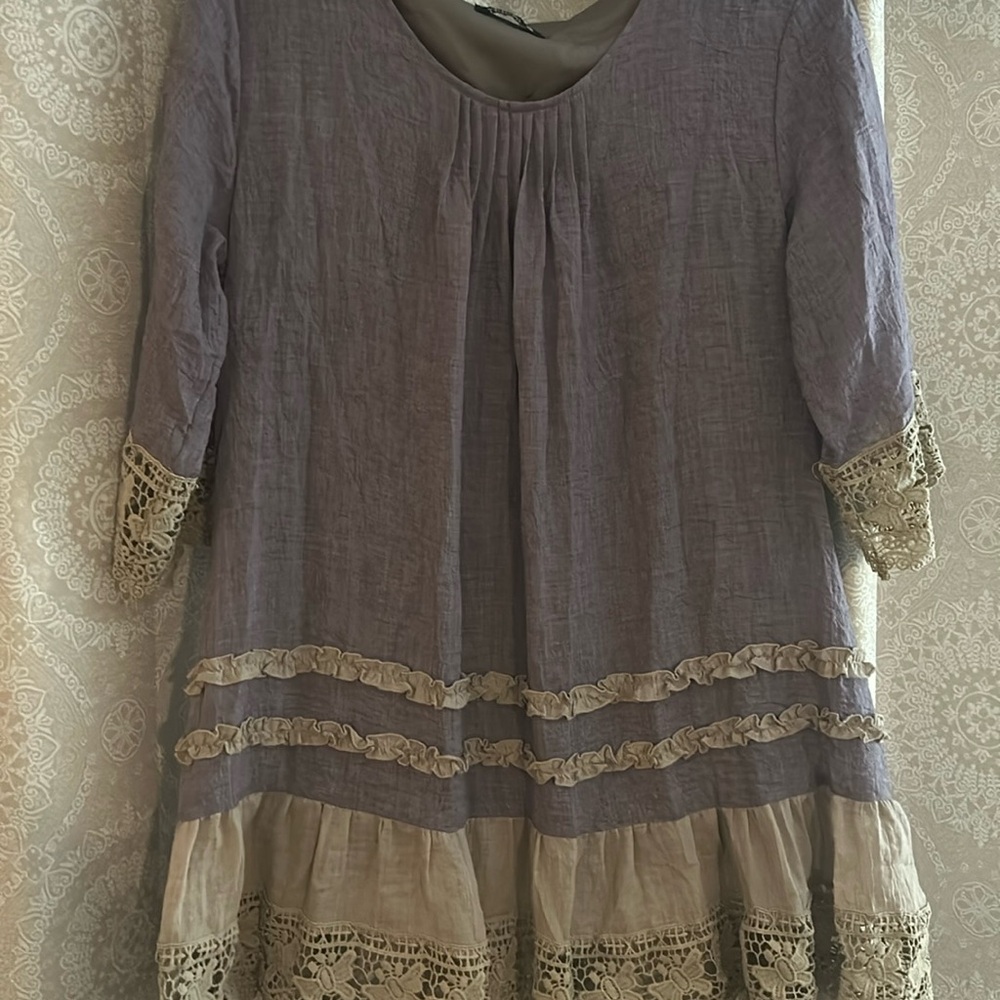Purple & Tan top